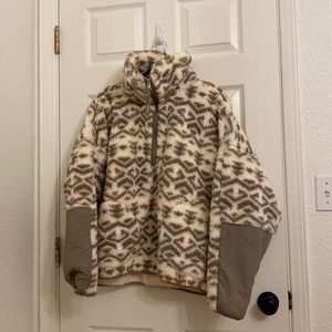 Abercrombie Sherpa Utility Half Zip Sherpa Sweater
